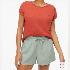 J. Crew Linen-blend drawstring short